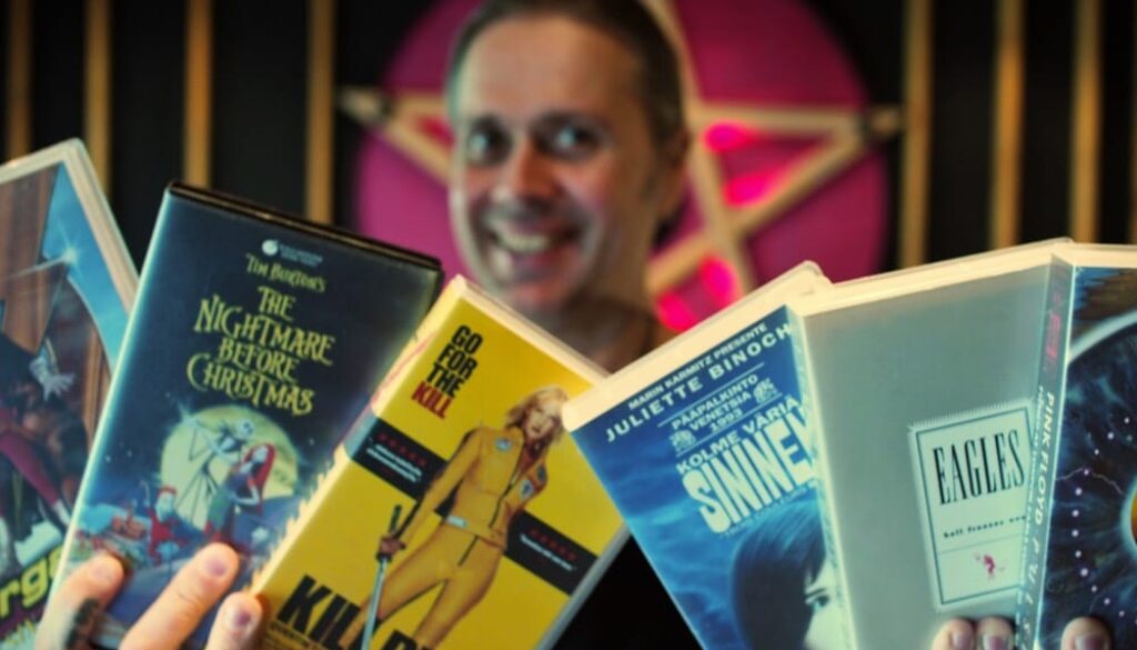 Anssi Kippo and a handful of excellent-sounding VHS tapes in Astia-studio's living room