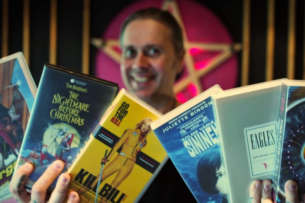 Anssi Kippo and a handful of excellent-sounding VHS tapes in Astia-studio's living room