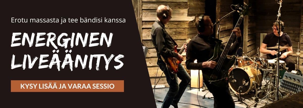Livenä äänittäminen – Erotu massasta ja tee bändisi kanssa energinen liveäänitys Astialla!