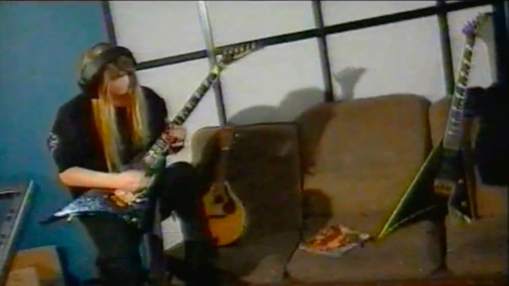 Alexi Laiho in Astia-studio A control room during the Hate Me! single session.