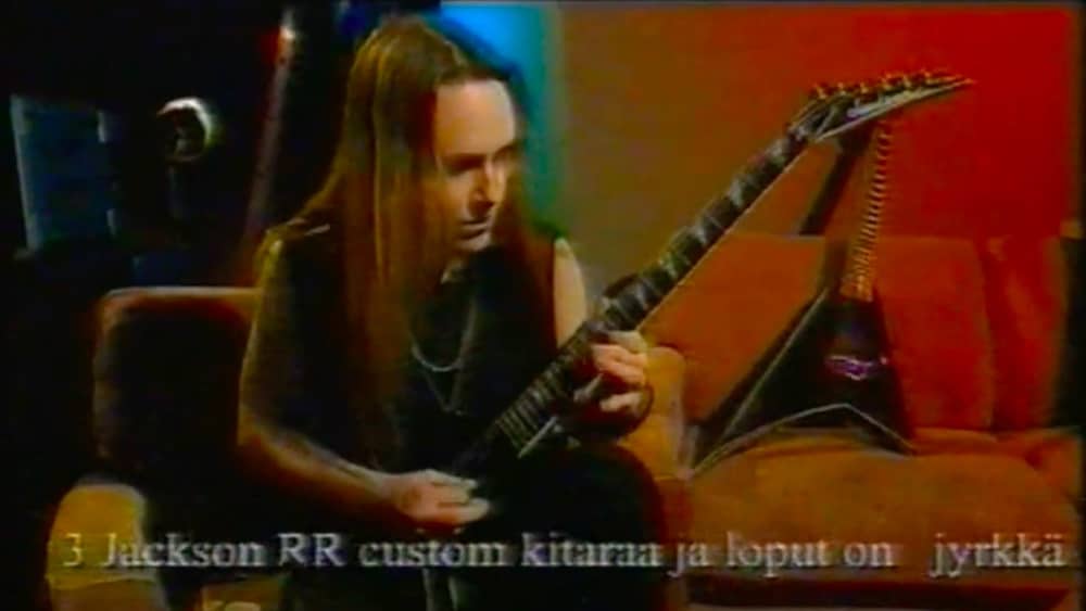 Alexi Laiho in Astia-studio lounge during the Hate Me! single session in 2000.