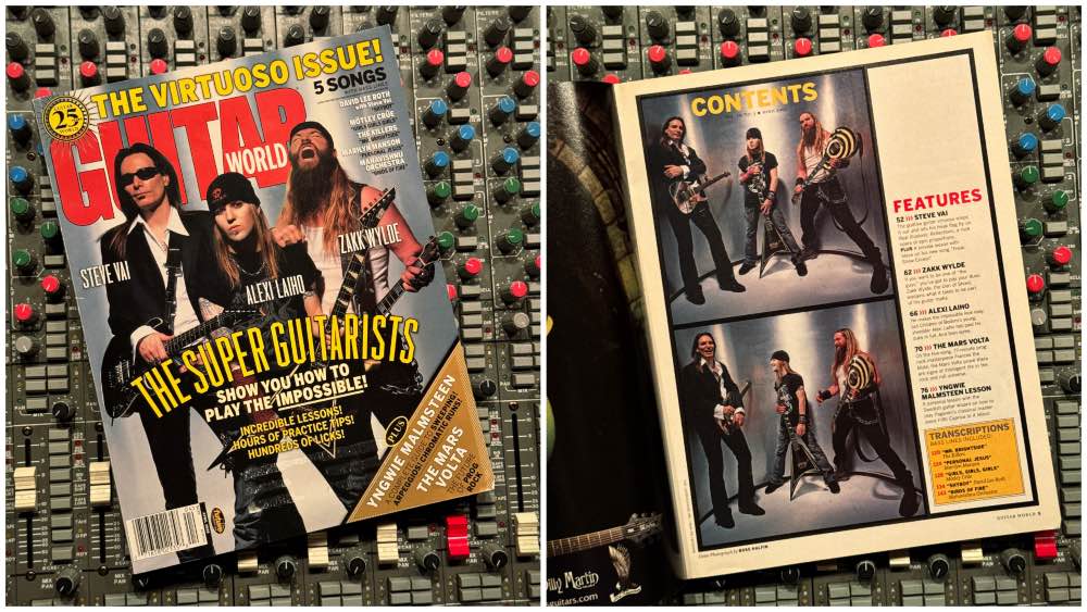 Guitar World April 2005 Steve Vai, Alexi Laiho & Zakk Wylde