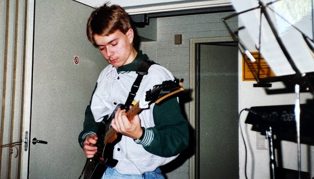 Anssi Kippo ja Ibanez RG550 vuonna 1994