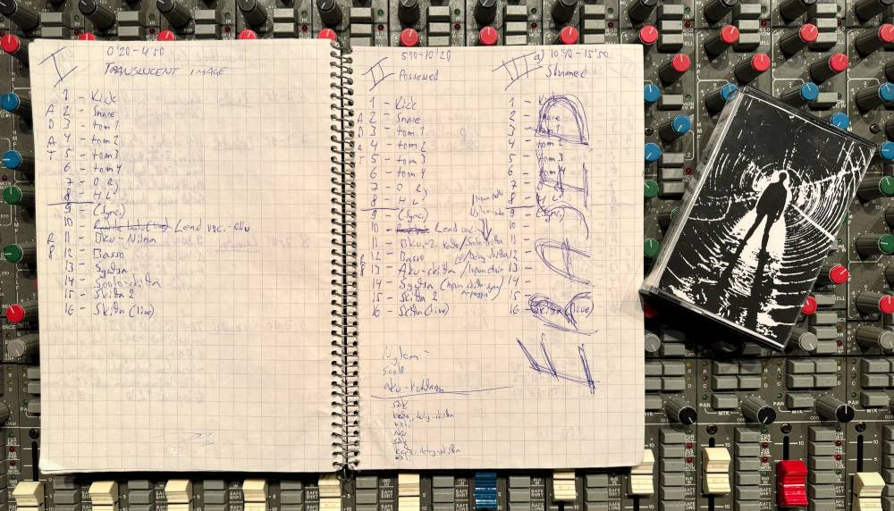 Track sheet of IneartheD songs Translucent Image, Possessed and Shamed